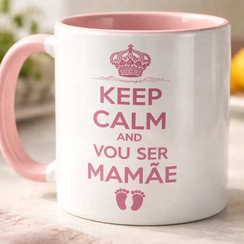 Caneca Presente Gravidez Futura Mamãe Gestante Grávida - Anúncio de Gravidez (Mãe)