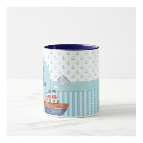 Caneca Lembrança Nascimento Batizado Aniversário Marinheiro