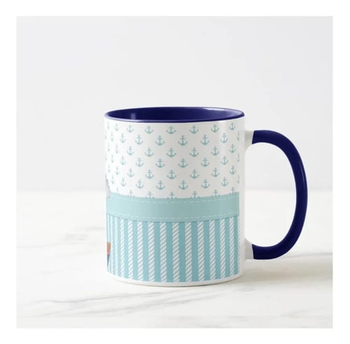 Caneca Lembrança Nascimento Batizado Aniversário Marinheiro