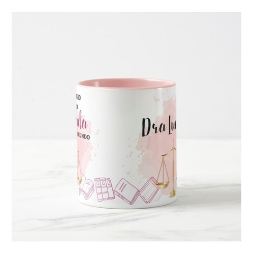 Caneca Criativa Presente Direito p/ Melhor Advogada do Mundo