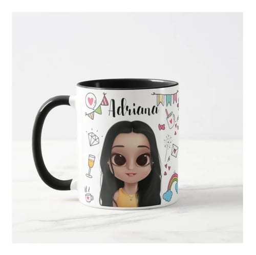 Caneca Divertida Presente Criativo Mulher Feliz Aniversário