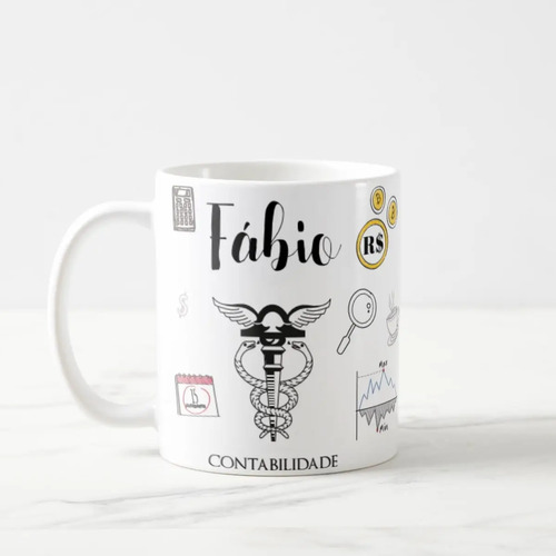 Caneca Contabilidade Profissão Presente Criativo de Contador - Profissões (Contador(a))