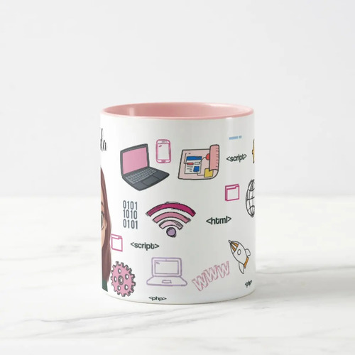 Caneca Feminina Presente Personalizado Profissão Ti