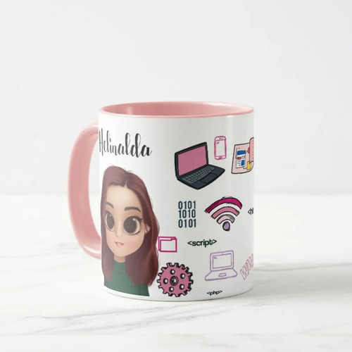 Caneca Feminina Presente Personalizado Profissão Ti