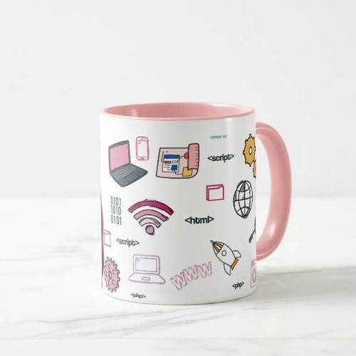 Caneca Feminina Presente Personalizado Profissão Ti