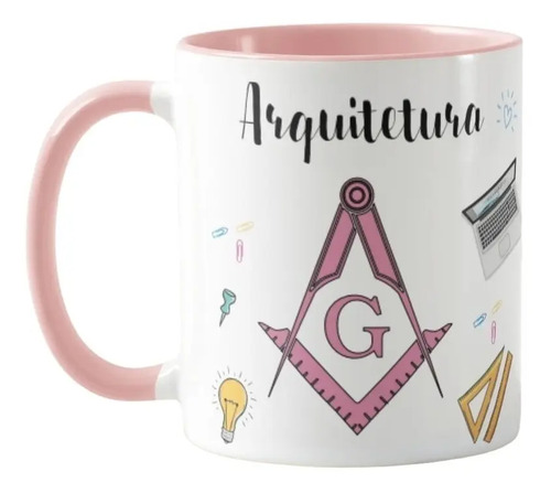 Caneca Criativa de Profissão Arquitetura Presente Arquiteta - Profissões (Arquiteto(a))