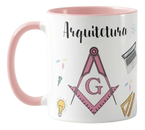 Caneca Criativa de Profissão Arquitetura Presente Arquiteta - Profissões (Arquiteto(a))