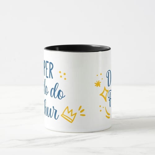 Caneca Presente Criativo Padrinho Super Dindo com Nomes