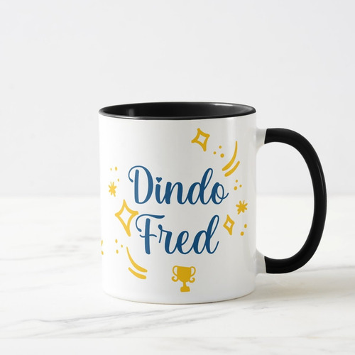 Caneca Presente Criativo Padrinho Super Dindo com Nomes