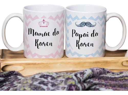 Kit 2 Canecas Personalizada para Mãe e Pai - Família (Mãe)