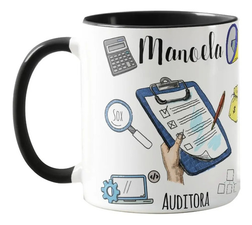 Caneca de Auditoria: Um Presente Especial para os Auditores - Profissões (Auditor com nome)