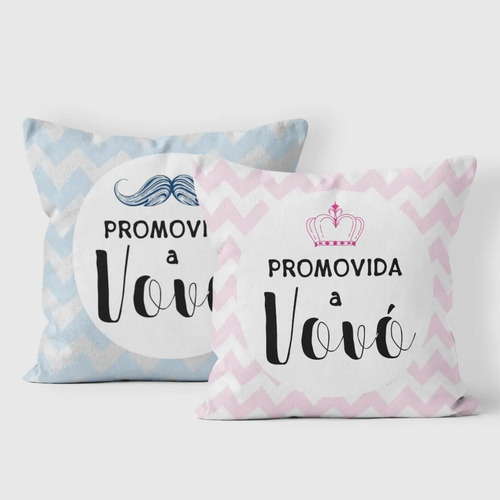 Almofada Decorativa Promovidos a Avós - Anúncio de Gravidez (Avós)