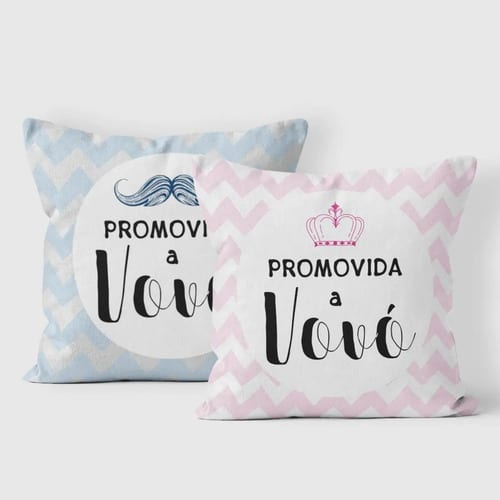 Almofada Decorativa Promovidos a Avós - Anúncio de Gravidez (Avós)