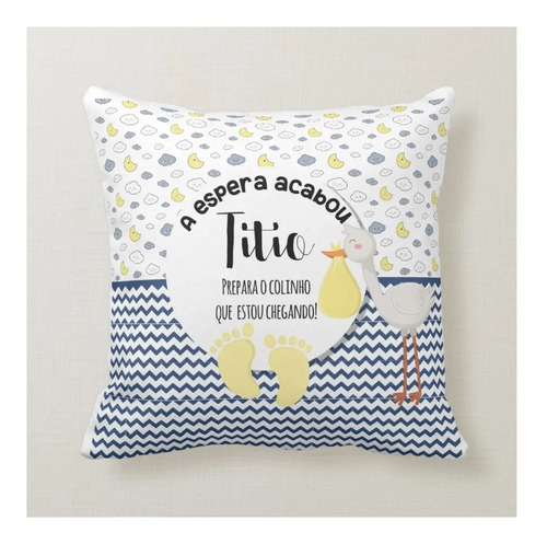 Almofada Decorativa Revelação Gravidez para Titio