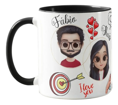 Caneca Presente Criativo Personalizado para Casal Namorados - Família (Casal)