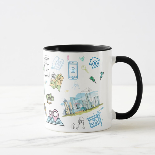 Caneca Corretor de Imóveis Presente Funcionário Imobiliária