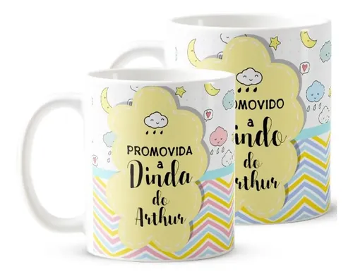 Kit 2 Canecas Personalizadas Batizado Chuva de Benção - Batizado (Batizando(a))