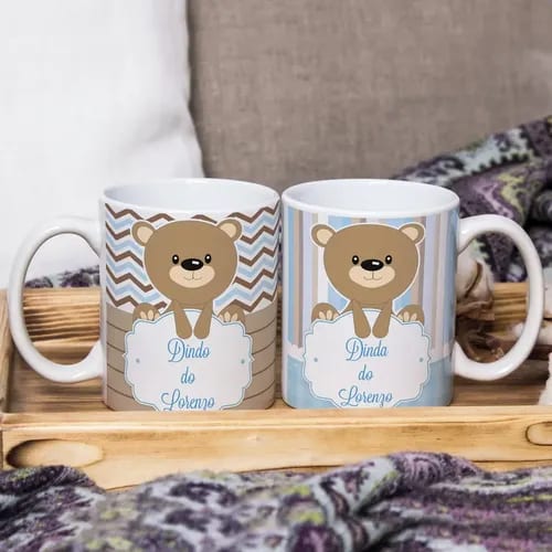 Conjunto Personalizado para Batismo para Padrinhos com Nomes - Batizado (Padrinho)