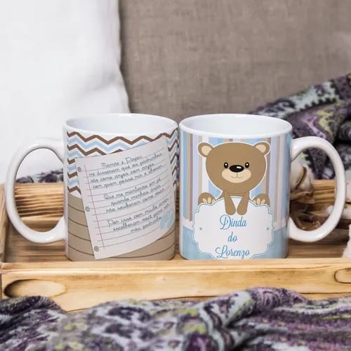 Conjunto Personalizado para Batismo para Padrinhos com Nomes