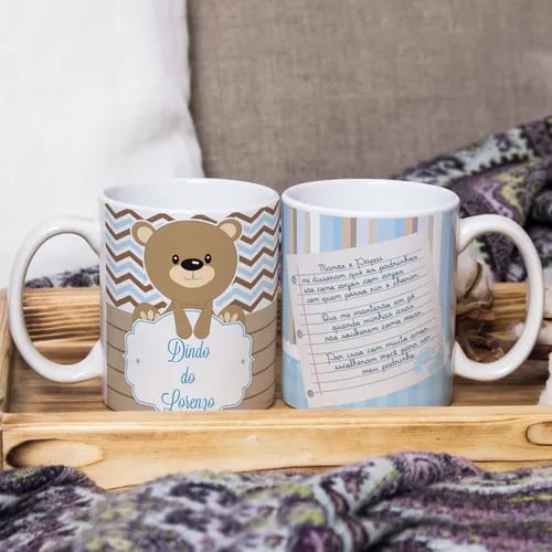 Conjunto Personalizado para Batismo para Padrinhos com Nomes