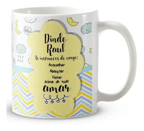 Caneca Personalizada Promovido a Dindos - Chuva de Benção
