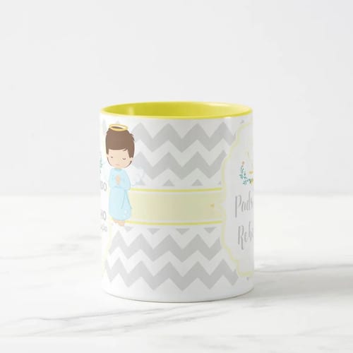 Caneca Anjo Convite Padrinho de Consagração Batizado