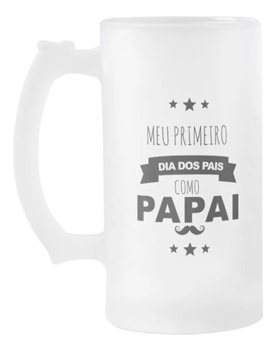 Copo de Cerveja Personalizado Presente Primeiro Dia dos Pais - Família (Pai)