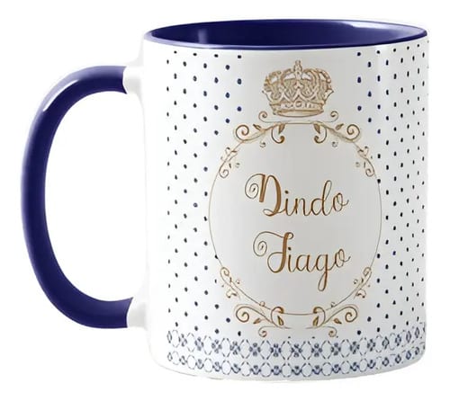 Caneca Presente Convite Revelação Dindo Padrinho Batizado - Batizado (Padrinho)