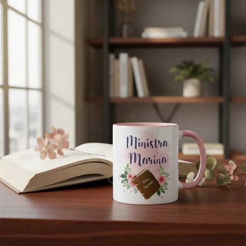 Caneca Presente Personalizado para Ministra de Casamento - Casamento (Casal)