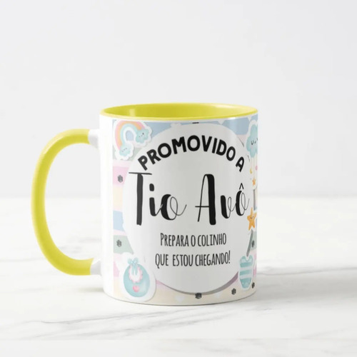Caneca Personalizada Anúncio De Gravidez Gestação Tio Avô