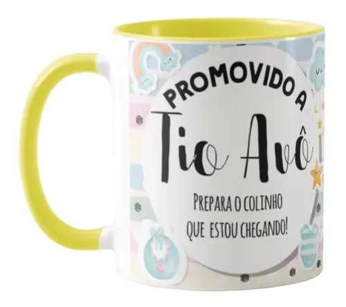 Caneca Personalizada Anúncio De Gravidez Gestação Tio Avô - Anúncio de Gravidez (Avós)