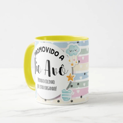 Caneca Personalizada Anúncio De Gravidez Gestação Tio Avô