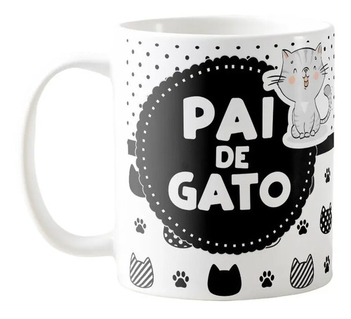 Caneca Personalizada Masculina Presente Pai de Gato - Família (Pai)