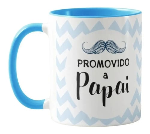 Caneca Personalizada Gestação Promovido a Papai - Anúncio de Gravidez (Casal)