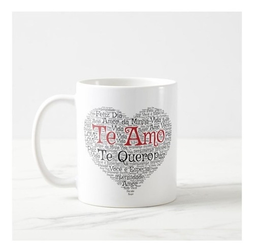 Caneca Personalizada Casal Coração e Declaração de Amor