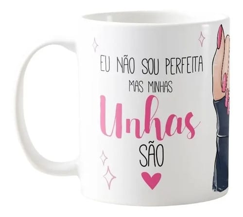 Caneca Personalizada Presente Manicure Unhas Perfeitas - Profissões (Cabeleireiro(a))