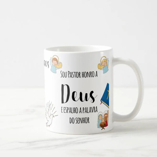 Caneca Personalizada Pastor - Padre com Nome e Avatar