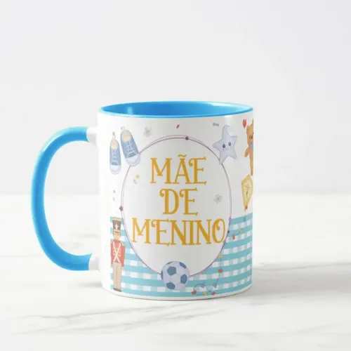 Caneca Surpresa Para Revelar Gravidez - Mãe De Menino