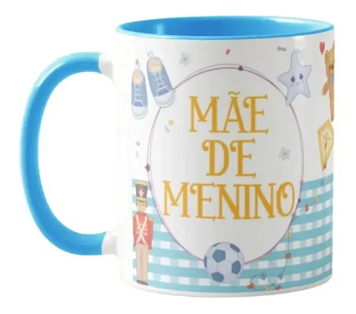 Caneca Surpresa Para Revelar Gravidez - Mãe De Menino - Anúncio de Gravidez (Mãe/Gestante)