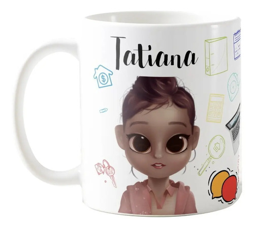 Caneca Presente Personalizado para Corretora de Imóveis - Profissões (Corretor(a))