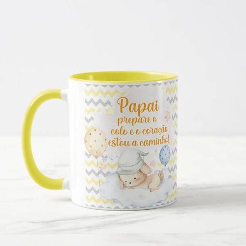 Caneca Presente Criativo Anunciar Gravidez Família - Papai