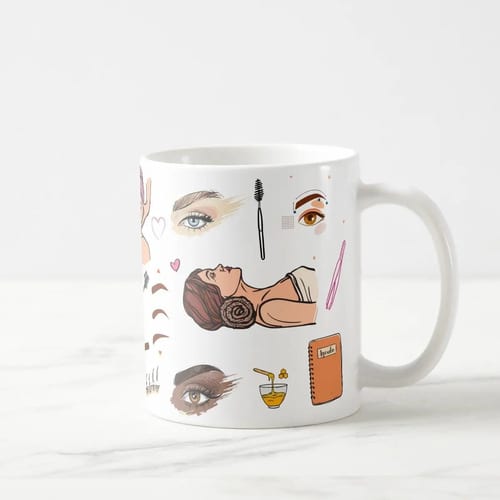 Caneca Presente Designer de Sobrancelhas Nome Personalizado