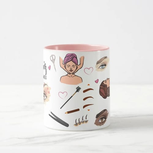 Caneca Personalizada Presente Designer de Sobrancelhas