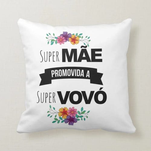 Almofada Presente Revelação Gravidez Para Super Vovó