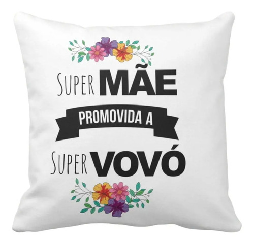 Almofada Presente Revelação Gravidez Para Super Vovó - Anúncio de Gravidez (Avós)