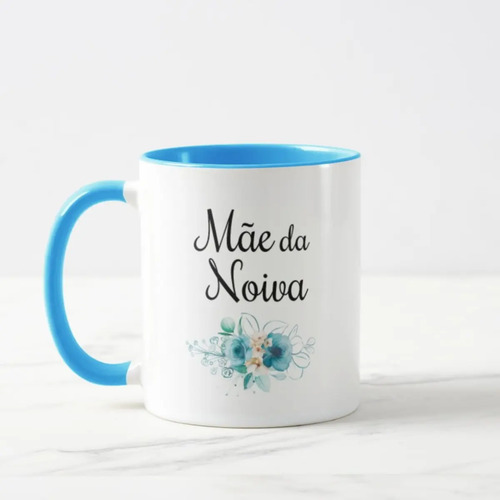 Caneca Lembrança De Casamento Floral Mãe Da Noiva
