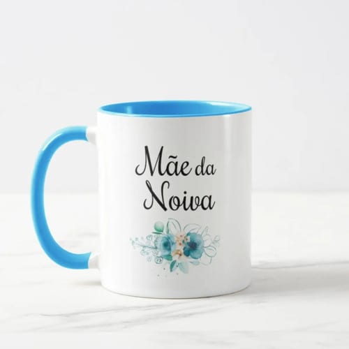 Caneca Lembrança De Casamento Floral Mãe Da Noiva