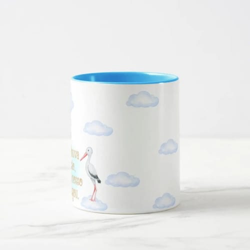 Caneca Presente Anúncio de Gravidez Criativo Chuva de Benção
