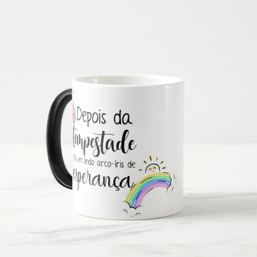 Caneca Mágica Presente Criativo Bebê Arco-íris De Esperança