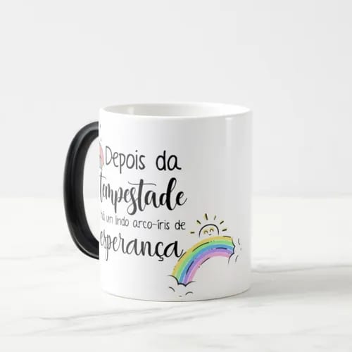 Caneca Mágica Presente Criativo Bebê Arco-íris De Esperança